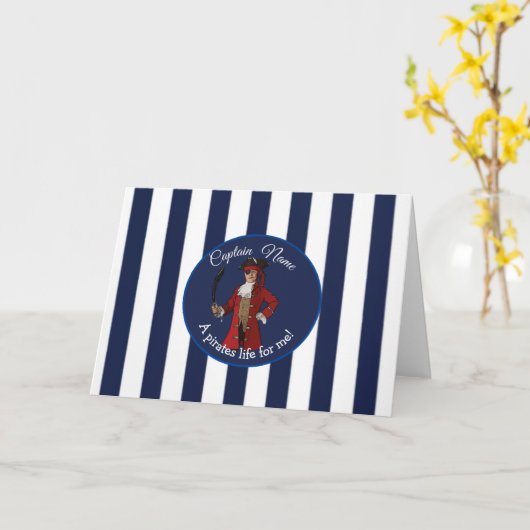 海賊カード（男） カード (黄色い花)