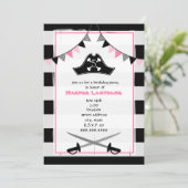 海賊ガーリー誕生日パーティーへの招待 招待状 (スタンド正面)