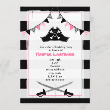 海賊ガーリー誕生日パーティーへの招待