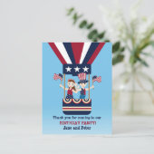 海賊ガールの宝地図で楽しい誕生日パーティー ポストカード (スタンド正面)