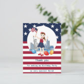 海賊ガールの宝地図で楽しい誕生日パーティー ポストカード (スタンド正面)