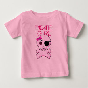 海賊ガール – Kid's PirateパーティーTシャツ ベビーTシャツ