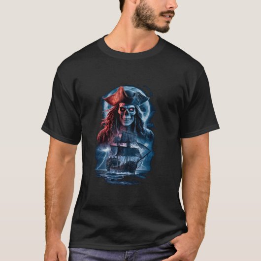 海賊キッズまたは大人クロスボーンとスカル Tシャツ (正面)