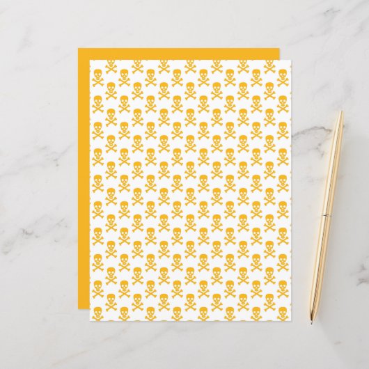 海賊キッズクロスボーンスクレープブックイエロークラフト (正面/裏面インサイチュ)