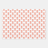 海賊キッズパーティークロスボーンカラフルモダンおもしろい ラッピングペーパーシート (正面2)