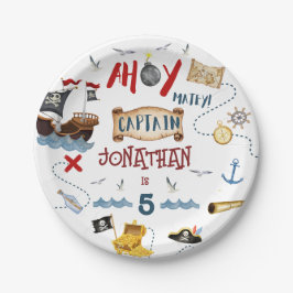 海賊キッズ海賊パーティー誕生日 ペーパープレート