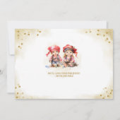 海賊キッズ 誰が男の子か女の子か 赤ちゃんのお披露目パーティー 招待状 (裏面)