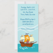 海賊キッド誕生日パーティーの招待状 招待状 (裏面)