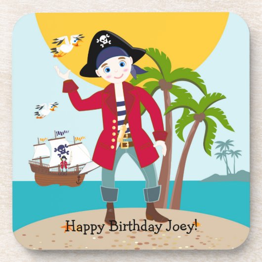 海賊キッド誕生日パーティー コースター (正面)