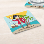 海賊キッド誕生日パーティー スクエアペーパーコースター (アングル)