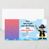 海賊キッド誕生日フォト招待状テンプレート (正面/裏面)