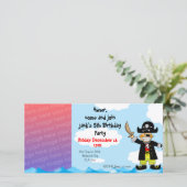 海賊キッド誕生日フォト招待状テンプレート (スタンド正面)