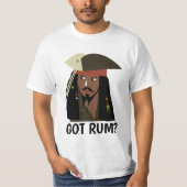 海賊キャプテンのパパ得・ラム？Tシャツ Tシャツ (正面)