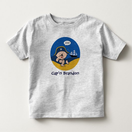 海賊キャプテンライトTシャツ トドラーTシャツ (正面)