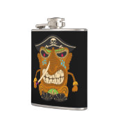 海賊キャプテン、ティキ像おもしろい黒 フラスク (左)