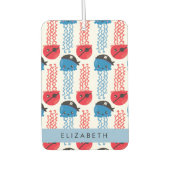 海賊クラゲクラゲ模様お名前 カーエアーフレッシュナー (正面)