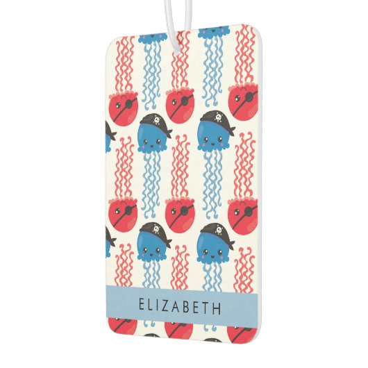 海賊クラゲクラゲ模様お名前 カーエアーフレッシュナー (左)