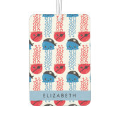 海賊クラゲクラゲ模様お名前 カーエアーフレッシュナー (裏面)