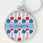 海賊クラゲクラゲ模様お名前 キーホルダー (正面)