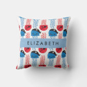 海賊クラゲクラゲ模様お名前 クッション (裏面)