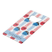 海賊クラゲクラゲ模様お名前 クレジットカード栓抜き (正面アングル)