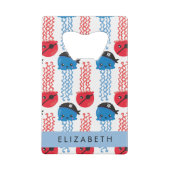 海賊クラゲクラゲ模様お名前 クレジットカード栓抜き (裏面)