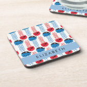海賊クラゲクラゲ模様お名前 コースター (左側)