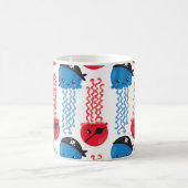 海賊クラゲクラゲ模様お名前 コーヒーマグカップ (中央)