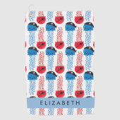 海賊クラゲクラゲ模様お名前 ゴルフタオル (正面)