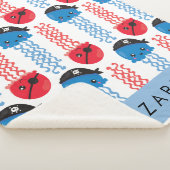 海賊クラゲクラゲ模様お名前 シェルパブランケット (3/4)