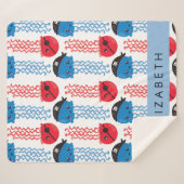 海賊クラゲクラゲ模様お名前 シェルパブランケット (正面(横))