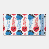 海賊クラゲクラゲ模様お名前 デスクマット (正面)