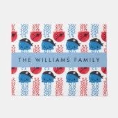 海賊クラゲクラゲ模様お名前 ドアマット (正面)