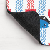 海賊クラゲクラゲ模様お名前 マウスパッド (コーナー)