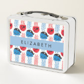 海賊クラゲクラゲ模様お名前 メタルランチボックス (裏面)