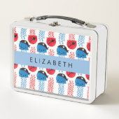 海賊クラゲクラゲ模様お名前 メタルランチボックス (正面)