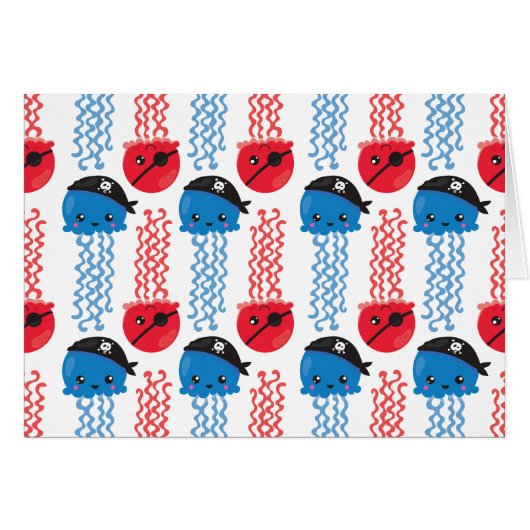 海賊クラゲ，クラゲ模様，海獣 (正面横)