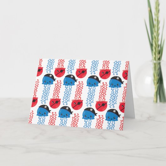 海賊クラゲ，クラゲ模様，海獣 カード (正面)