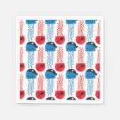 海賊クラゲ，クラゲ模様，海獣 スタンダードカクテルナプキン (正面)