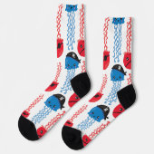 海賊クラゲ，クラゲ模様，海獣 ソックス (左)