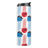 海賊クラゲ，クラゲ模様，海獣 タンブラー (回転左)