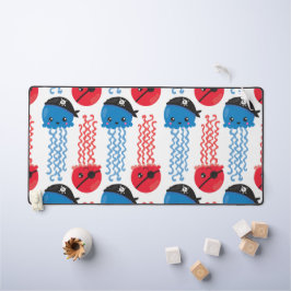 海賊クラゲ,クラゲ模様,海獣 デスクマット