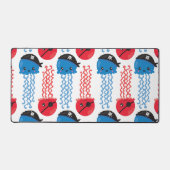 海賊クラゲ，クラゲ模様，海獣 デスクマット (正面)