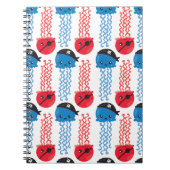 海賊クラゲ，クラゲ模様，海獣 ノートブック (正面)