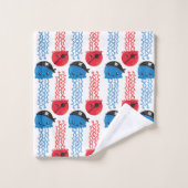 海賊クラゲ，クラゲ模様，海獣 バスタオルセット (ウォッシュタオル)