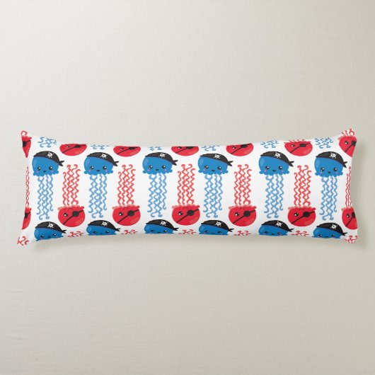 海賊クラゲ，クラゲ模様，海獣 ボディピロー (正面)