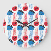 海賊クラゲ，クラゲ模様，海獣 ラージ壁時計 (正面)