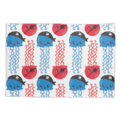 海賊クラゲ，クラゲ模様，海獣 枕カバー (裏面)