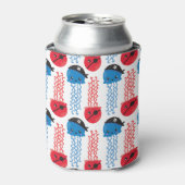 海賊クラゲ，クラゲ模様，海獣 缶クーラー (缶正面)