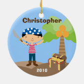 海賊クリスマスのオーナメント セラミックオーナメント (裏面)